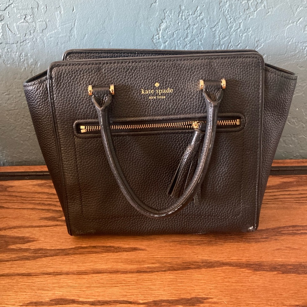 Kate Spade black tassel satchel